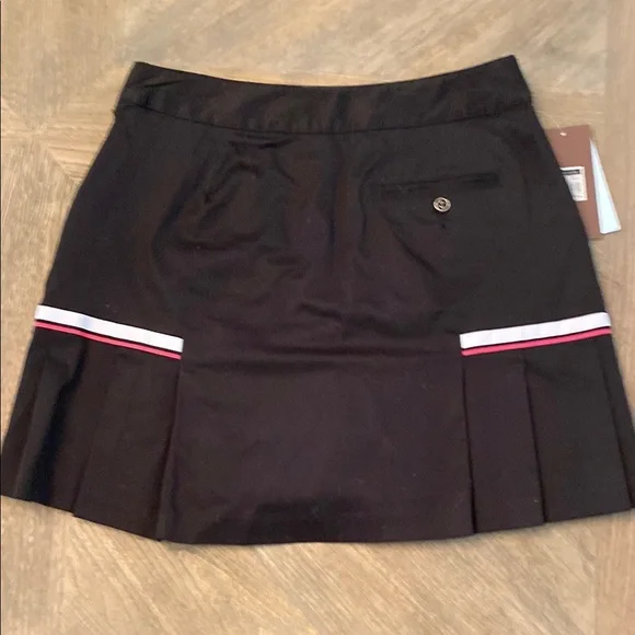 Black Skirt with Pink and White Stripes - Picture 2 of 3